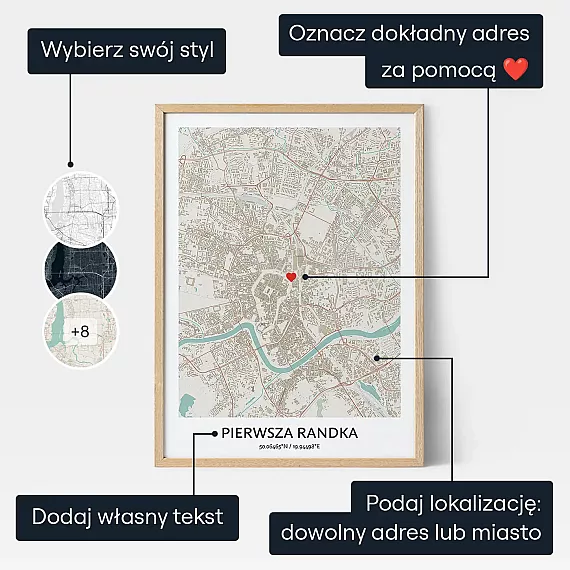 Tutaj Wszystko Sie Zaczelo — personalizowana mapa miejsca pierwszego spotkania