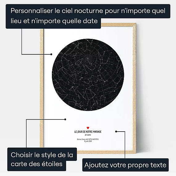 Etoiles Le Jour Du Mariage — cadeau de mariage personnalisé