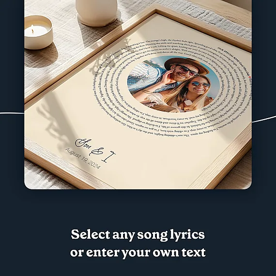 EN_song lyrics_Custom Song Lyrics Art with Photo
