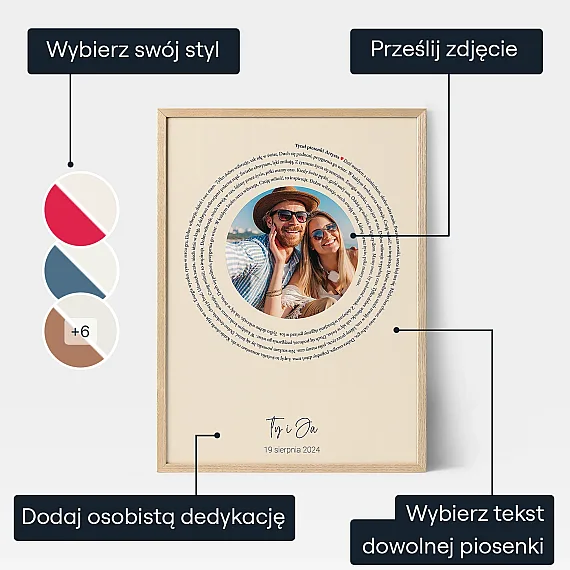 Personalizowany Plakat Z Tekstem Waszej Ulubionej Piosenki