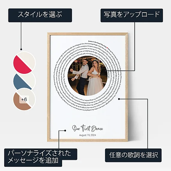 JA_personalize_First Dance Song Lyrics with Photo