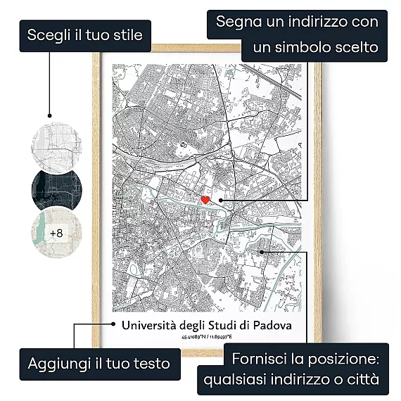 Mappa Di Laurea — regalo personalizzato per lui