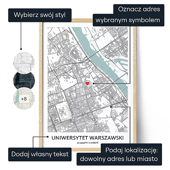 Mapa Dla Absolwenta — personalizowany prezent dla niego