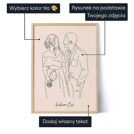 Plakat Line Art na Rocznicę 3