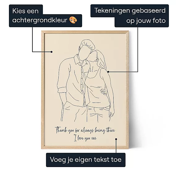 Custom Line Art — gepersonaliseerde kunstprint
