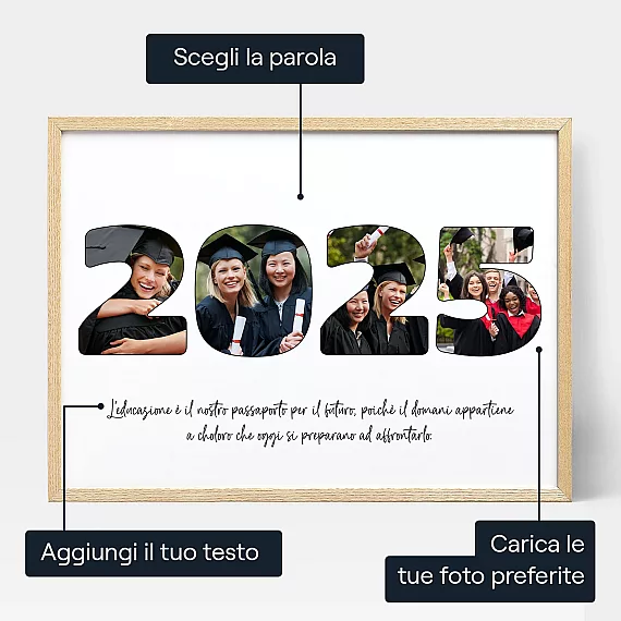 Collage Fotografico Di Laurea — stampa artistica personalizzata