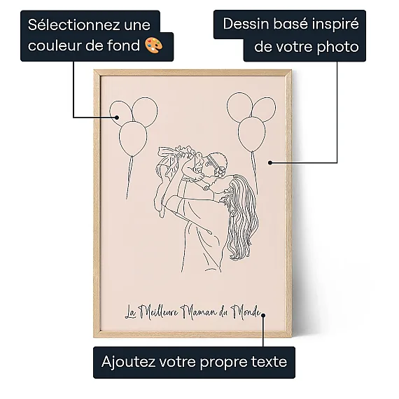 Dessin au trait de maman 3