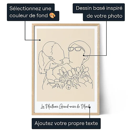 Dessin au trait de Grand-mère 3
