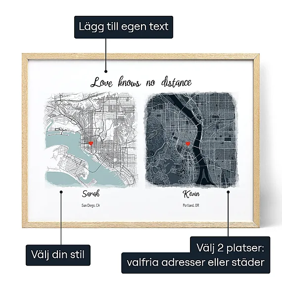 Dubbelkarta — personlig konstprint