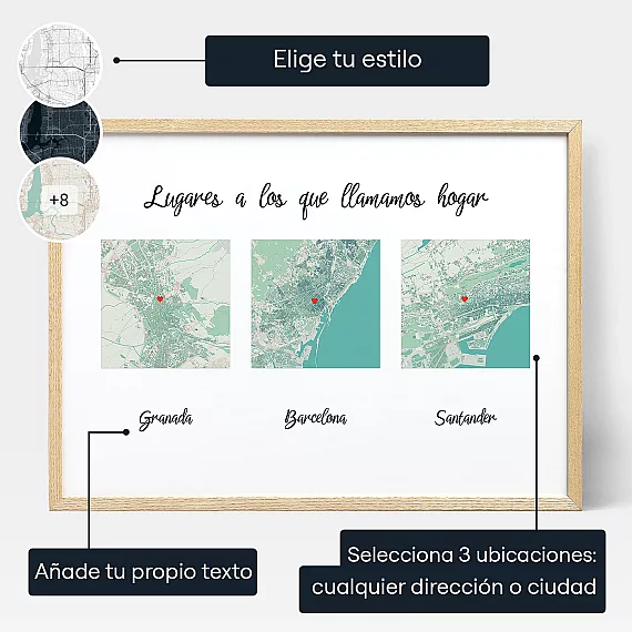 Lugares A Los Que Llamamos Hogar — impresión artística personalizada