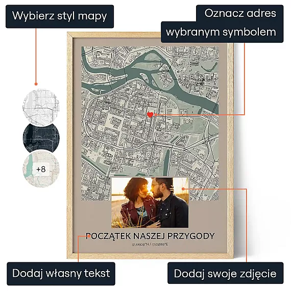 Początek Naszej Przygody Mapa ze Zdjęciem 3