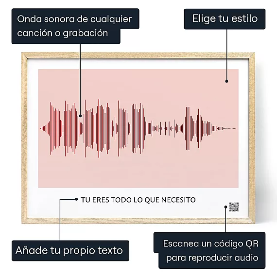 Onda Sonora Nuestra Cancion De Amor — impresión personalizada onda sonora