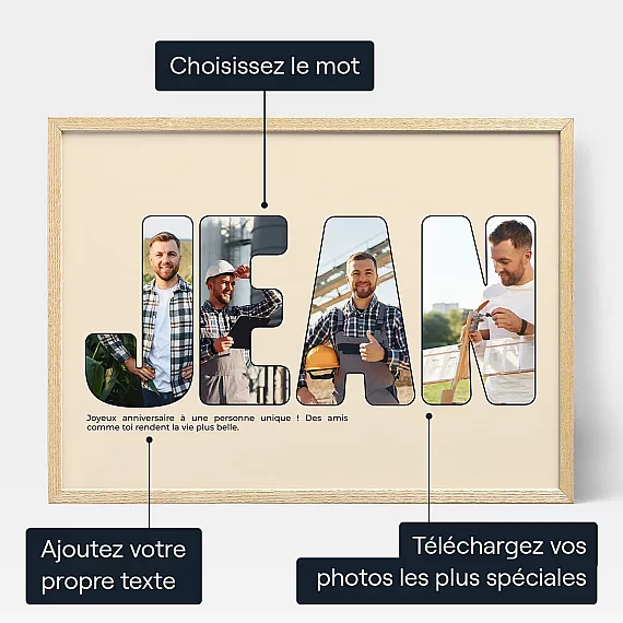 Collage Photo En Forme De Lettres Du Prenom