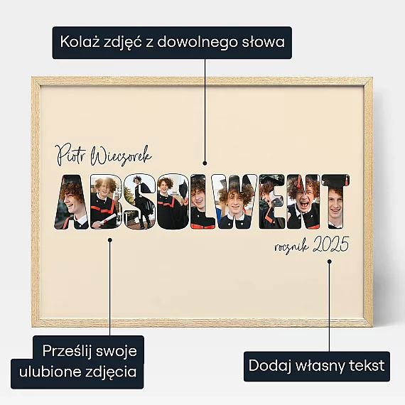 Kolaz Ze Zdjec Dla Absolwenta W Formie Napisu
