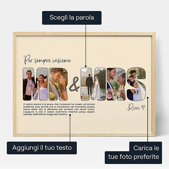 Collage Fotografico Di Matrimonio — regalo di nozze personalizzato