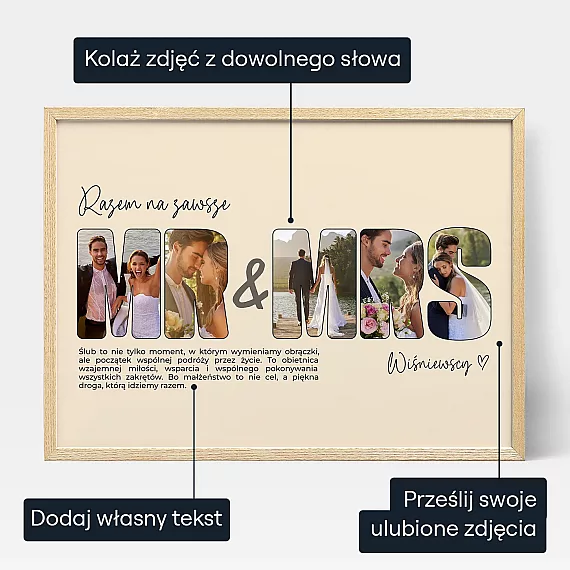 Slub Kolaz Ze Zdjec W Formie Napisu