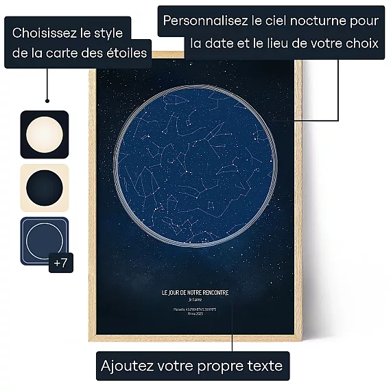 Constellation Jour De Rencontre — affiche artistique personnalisée