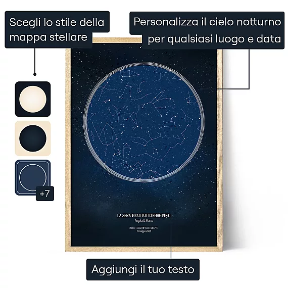 Mappa Delle Stelle Nella Notte In Cui Ci Siamo Conosciuti