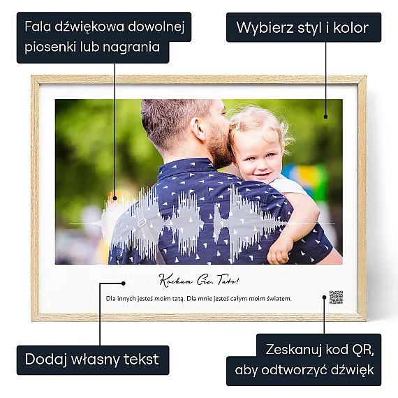 Kocham Cię Tato – Plakat z Falą Dźwiękową 3