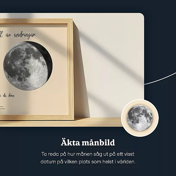 Personlig stjärnkarta ram med personlig månfas kreativ present till din kärlek 6