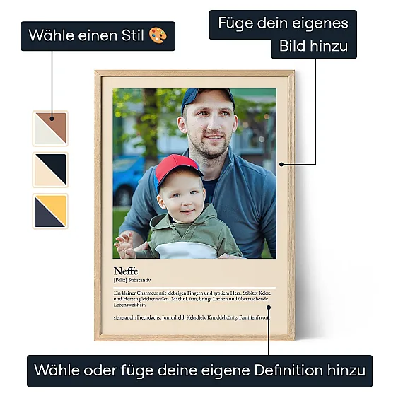 Neffe-Poster mit Definition 3