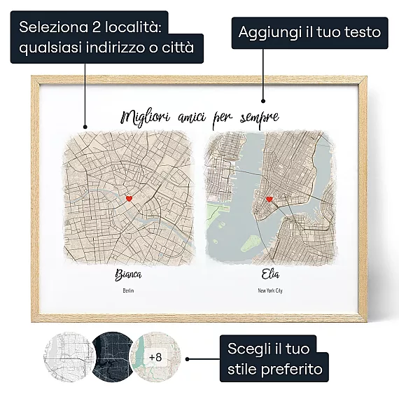 Mappa Dellamicizia — stampa artistica personalizzata
