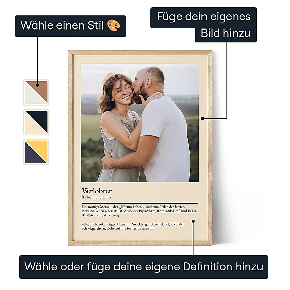 Verlobter-Poster mit deiner Definition 3