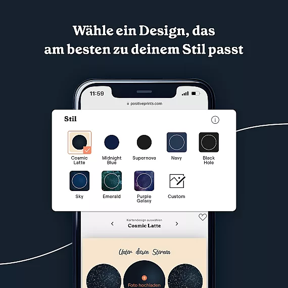 DE 4 Dreifache-Sternenkarte mit Foto Design