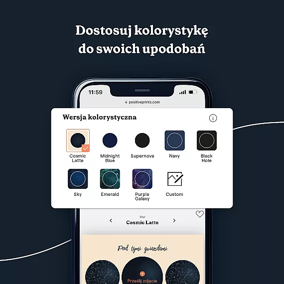 PL 4 Potrójna Mapa gwiazd ze zdjęciem design