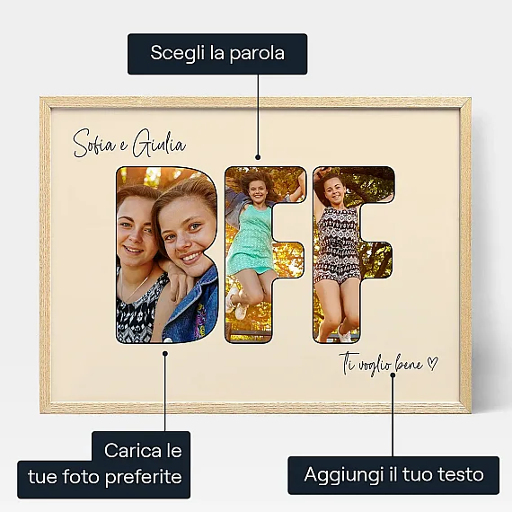 IT_3_Besties – Foto collage con lettere
