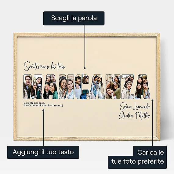 IT_3_Ci mancherai – Foto collage con Lettere