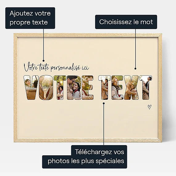 Collage Photo De Lettre — cadeau personnalisé pour lui