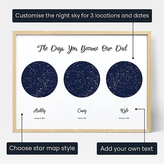 Triple Star Map for Dad customise