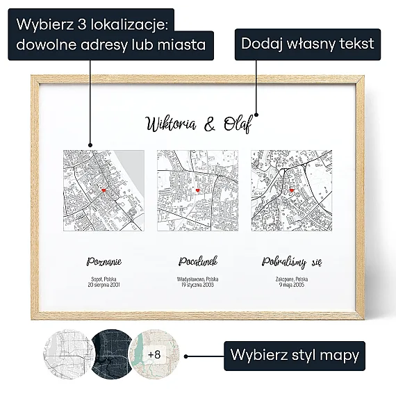 Romantyczny Plakat Dla Pary — personalizowany portret zwierzaka