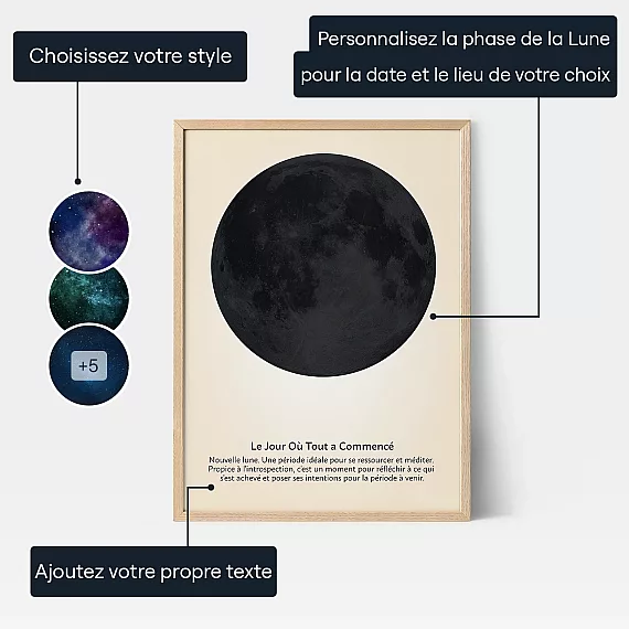 Affiche Dart Nouvelle Lune — affiche artistique personnalisée