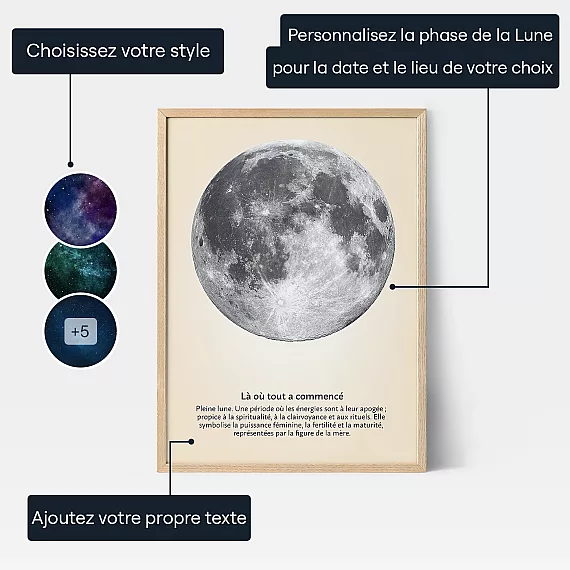 Affiche De Pleine Lune — affiche artistique personnalisée
