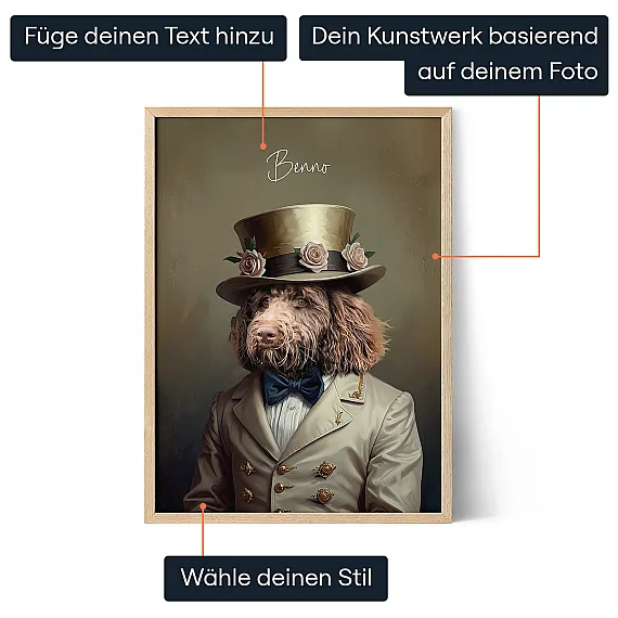 Königliches Hundeporträt