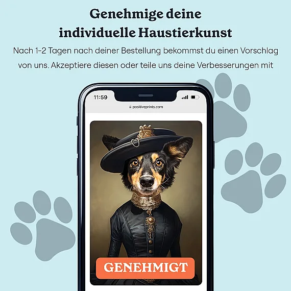 Königliches Hundeporträt