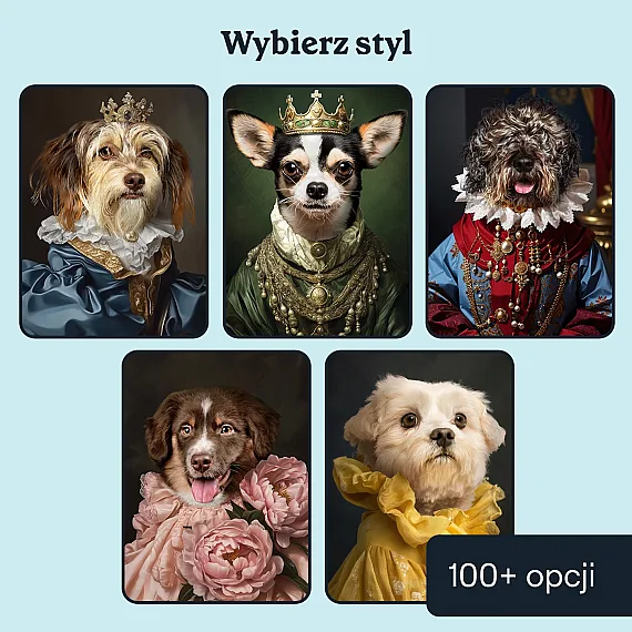 Królewski portret psa