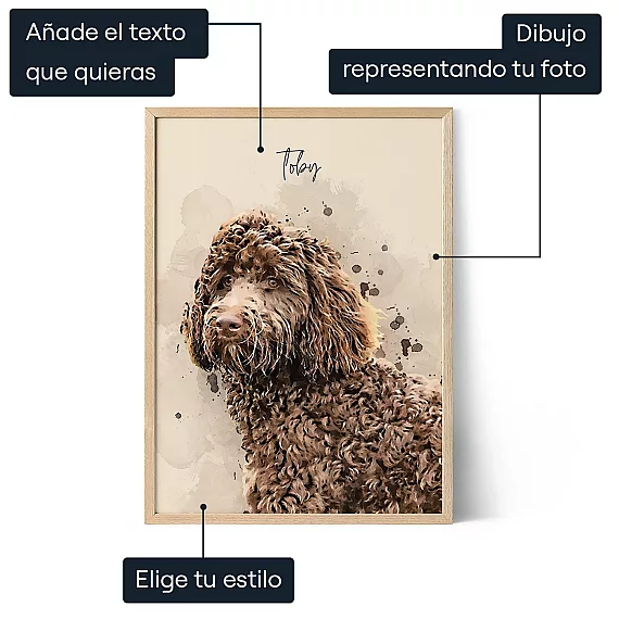 Retrato Personalizado De Perro — regalo personalizado para él