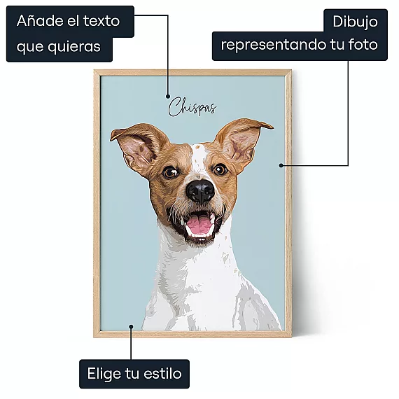 Retrato Personalizado De Mascota — regalo personalizado para él