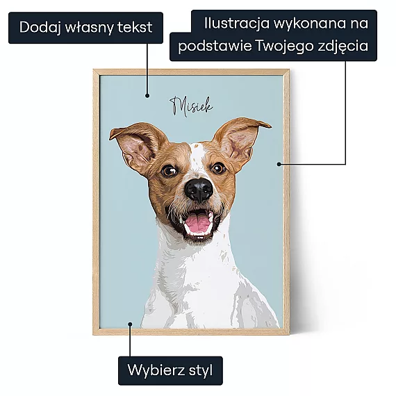 Personalizowany Portret Zwierzaka — personalizowany prezent dla niego