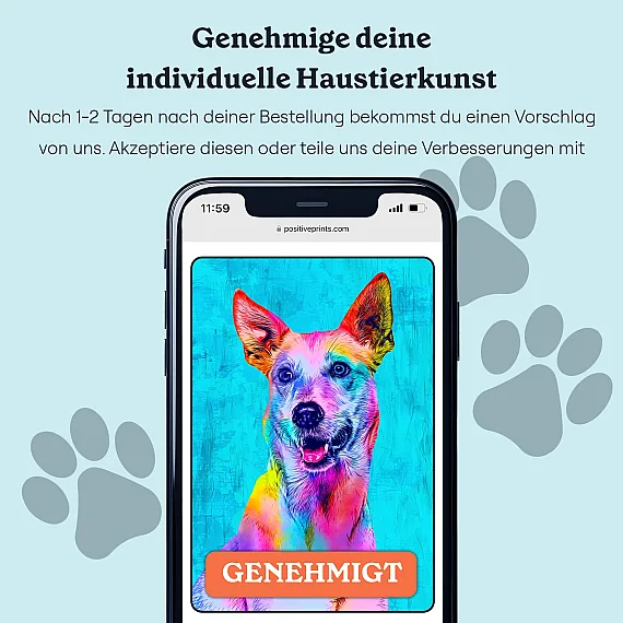 Pop-Art-Hundeporträt