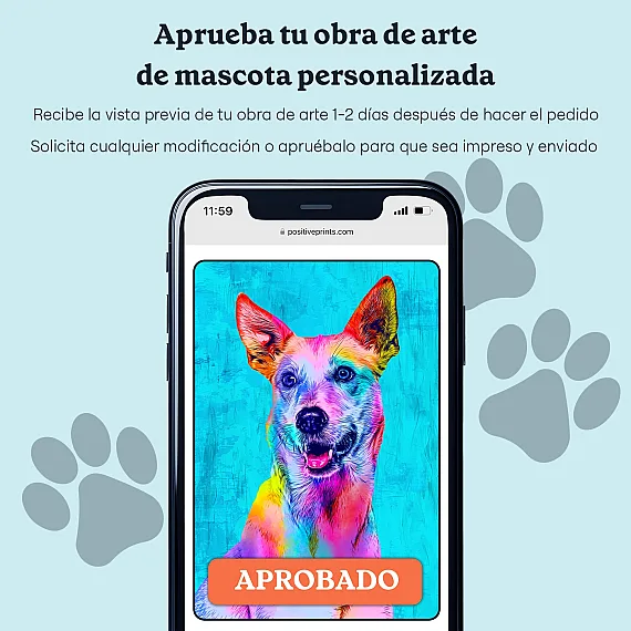 Retrato pop art de perro