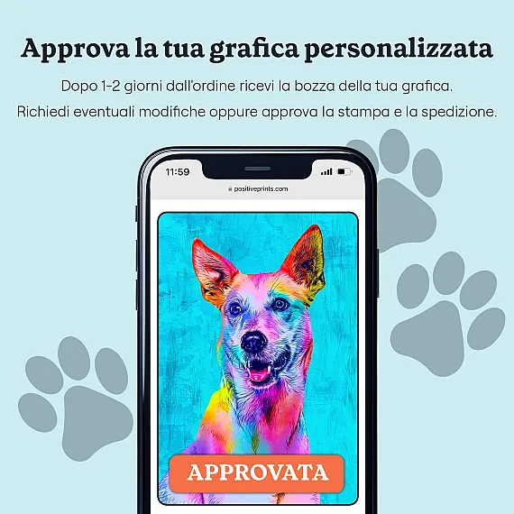 Ritratto pop art con cane