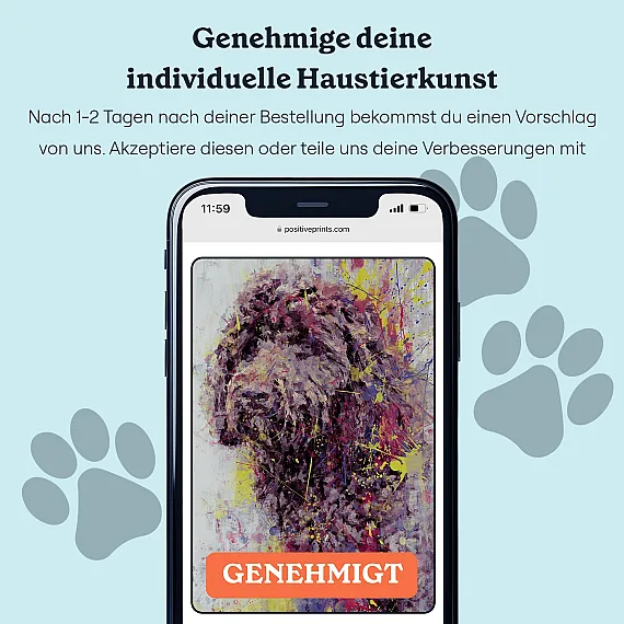 Abstraktes individualisiertes Hunde-Porträt