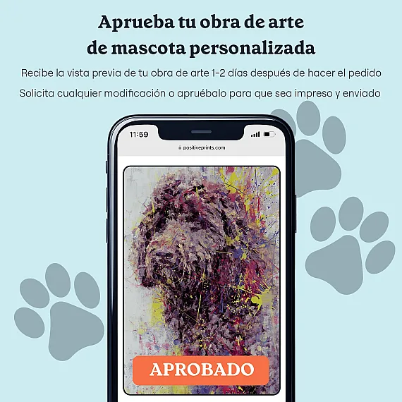 Retrato abstracto personalizado de perro
