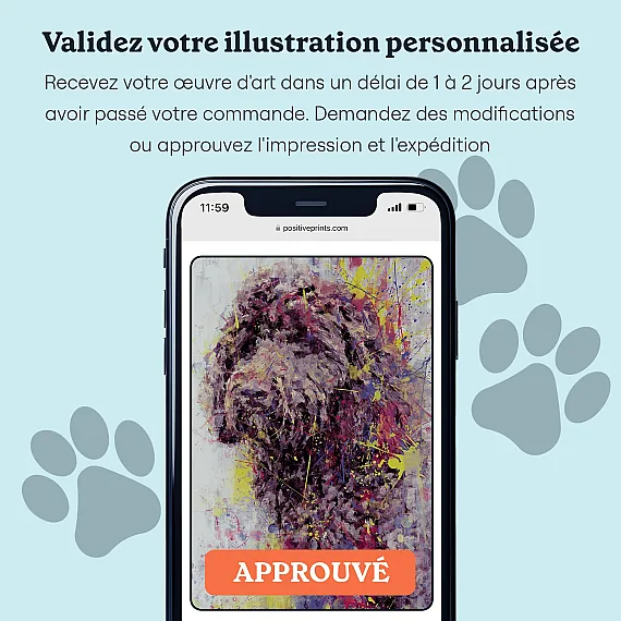 Portrait Abstrait pour Chien Personnalisé