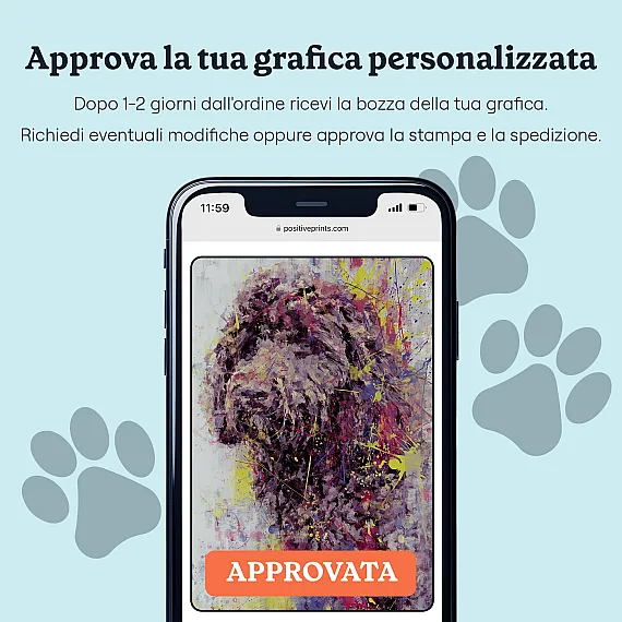 Ritratto personalizzato astratto del cane