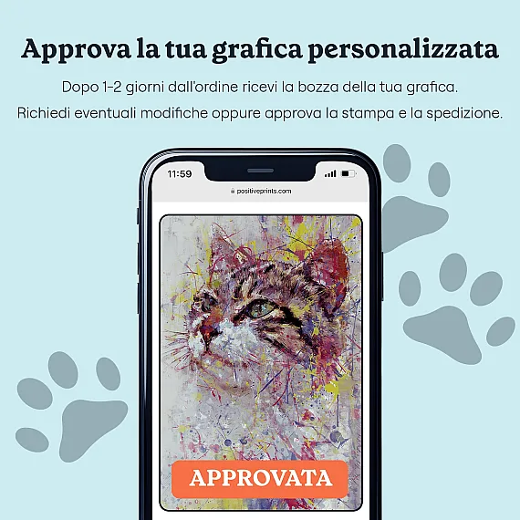 Ritratto personalizzato astratto del gatto